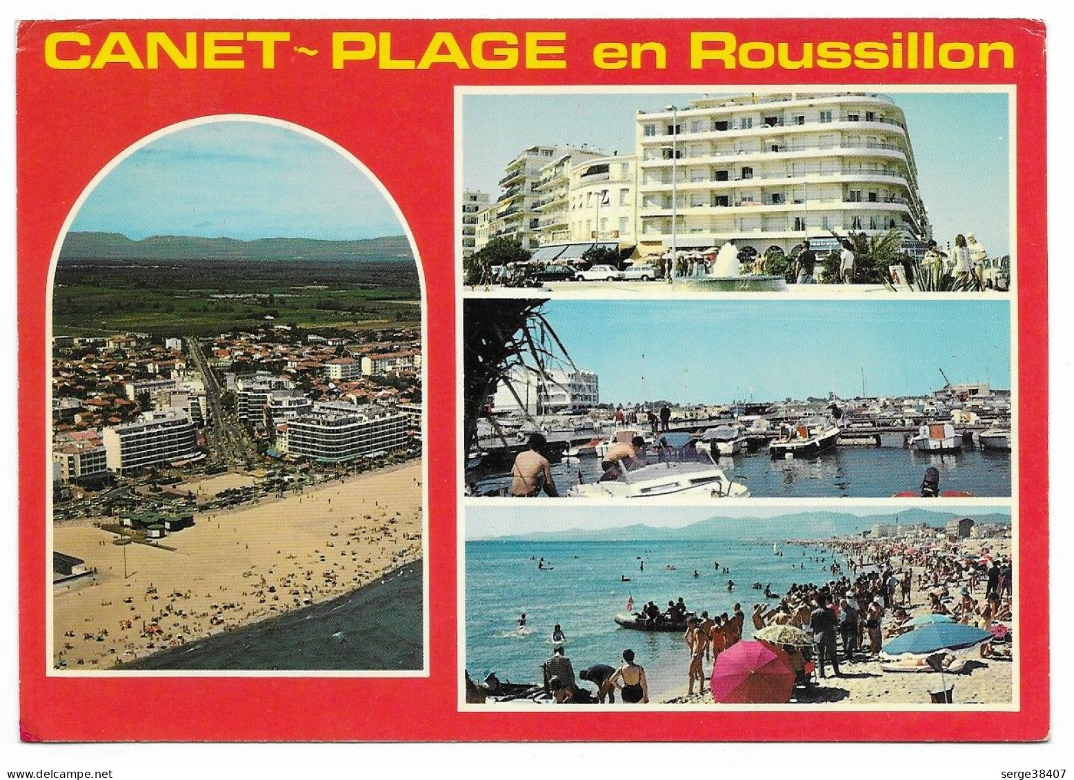 Canet Plage - 1975 - La Place - La Plage - Le Port - Vue Aérienne - N° 4514  # 2-23/28 - Canet Plage