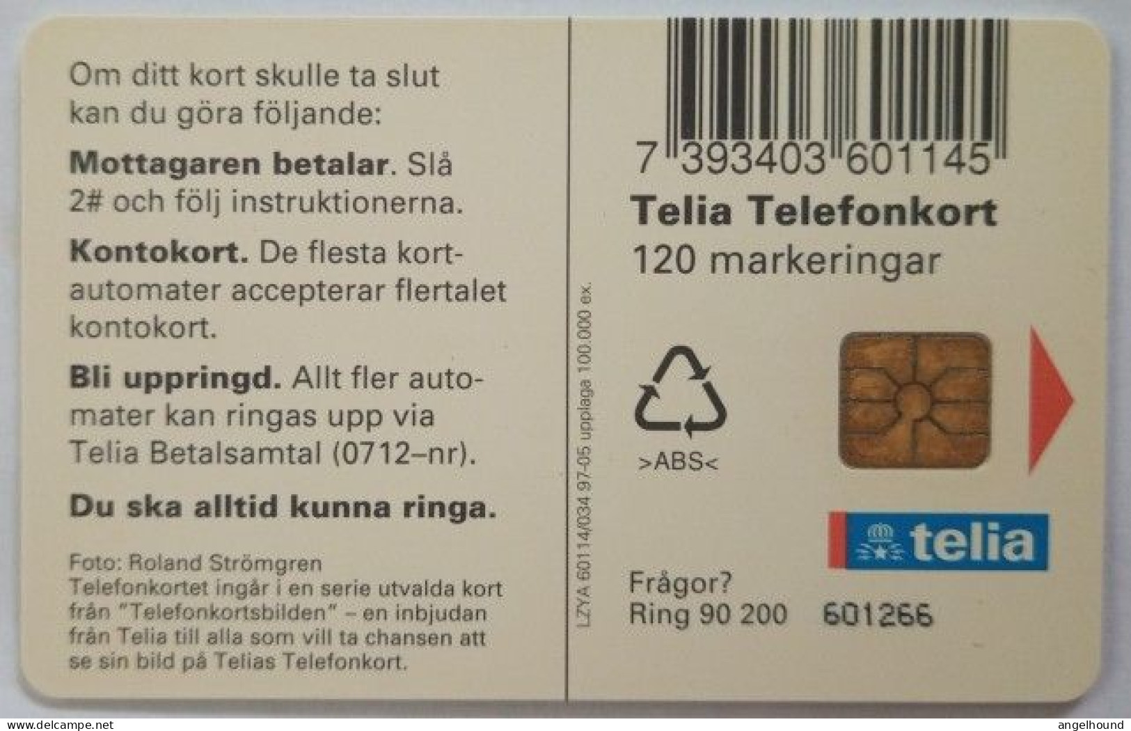 Sweden 120Mk. Chip Card - Alpinist - Sweden