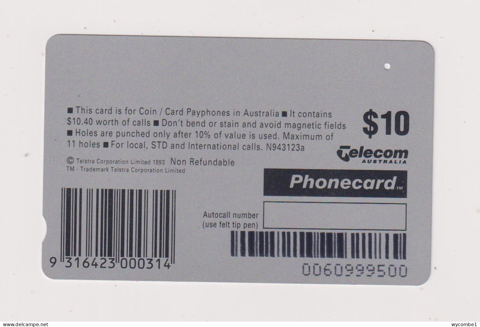 AUSTRALIA  - Christmas 1994 Magnetic Phonecard - Australie
