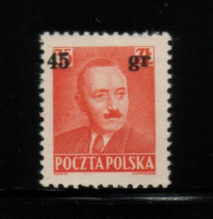 POLAND 1951 BIERUT OVERPRINT NHM President Communist Leader - Ungebraucht