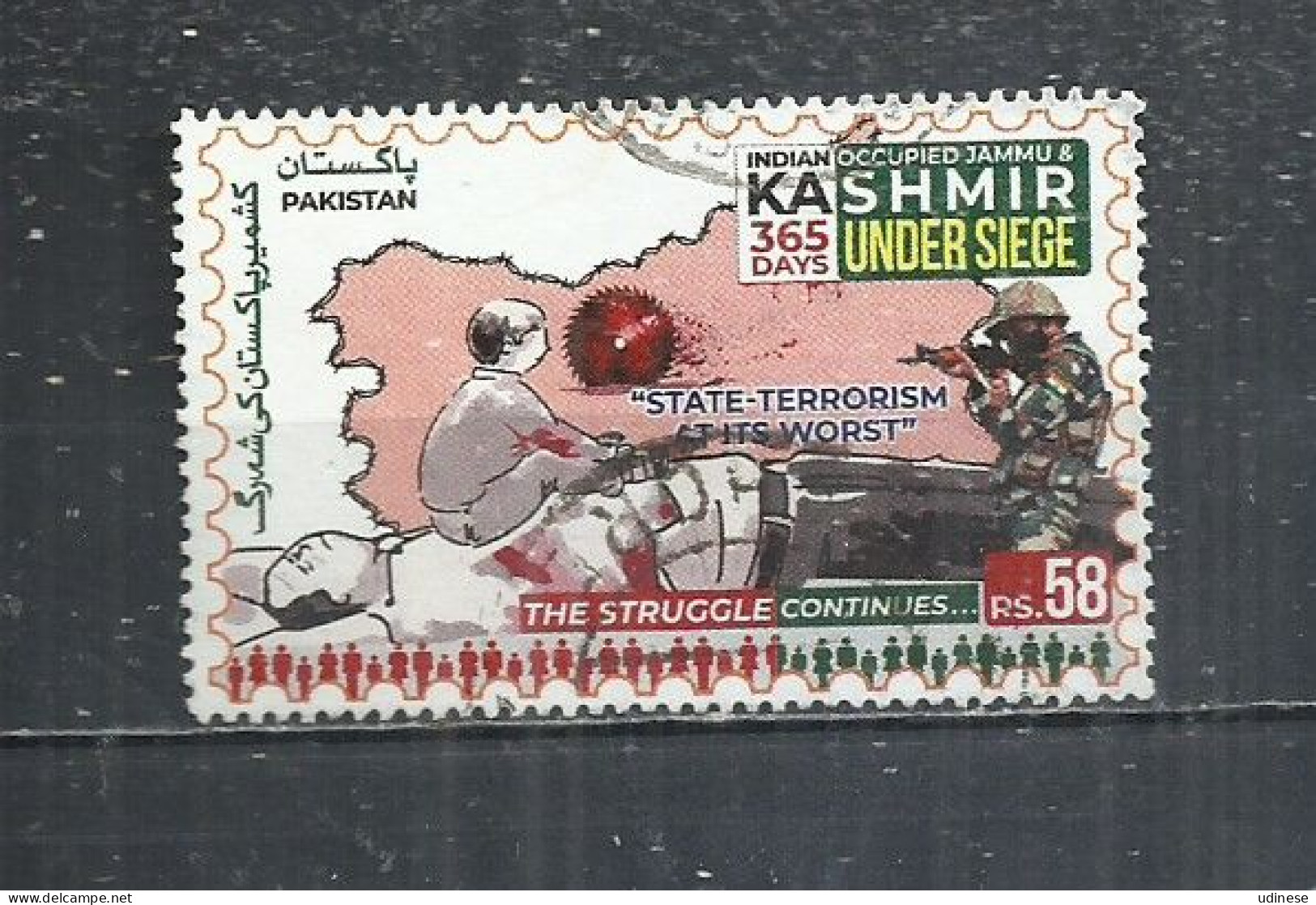 PAKISTAN 2020 -  INDIA OCCUPIED KASHMIR - CPL. SET - POSTALLY USED OBLITERE GESTEMPELT USADO - Pakistán