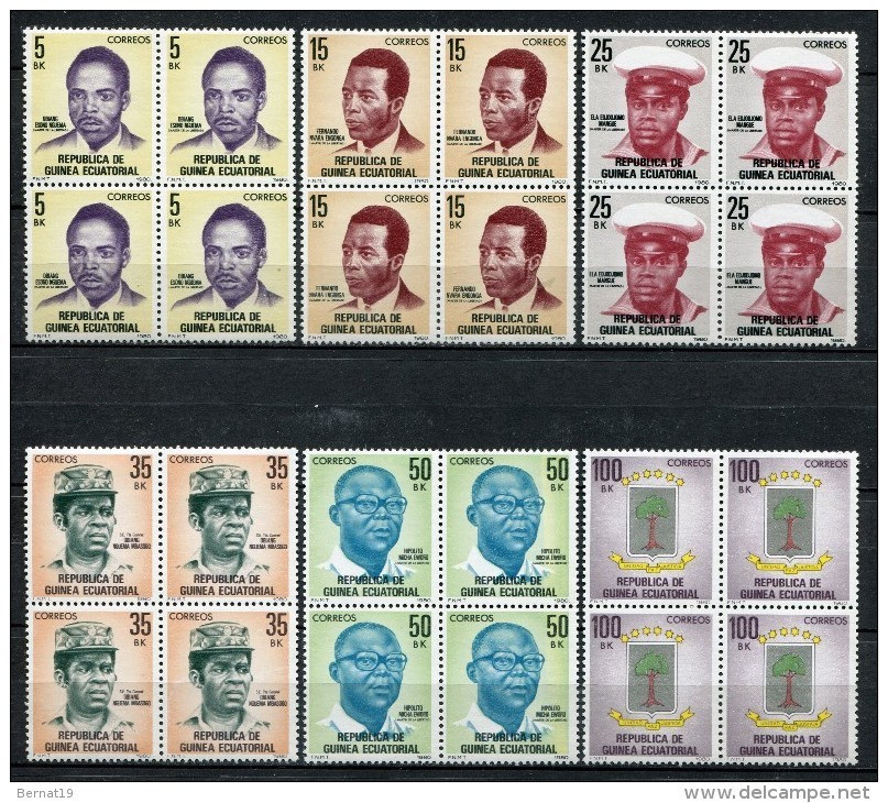 Guinea Ecuatorial 1981. Edifil 18-23 X 4 ** MNH. - Guinée Equatoriale