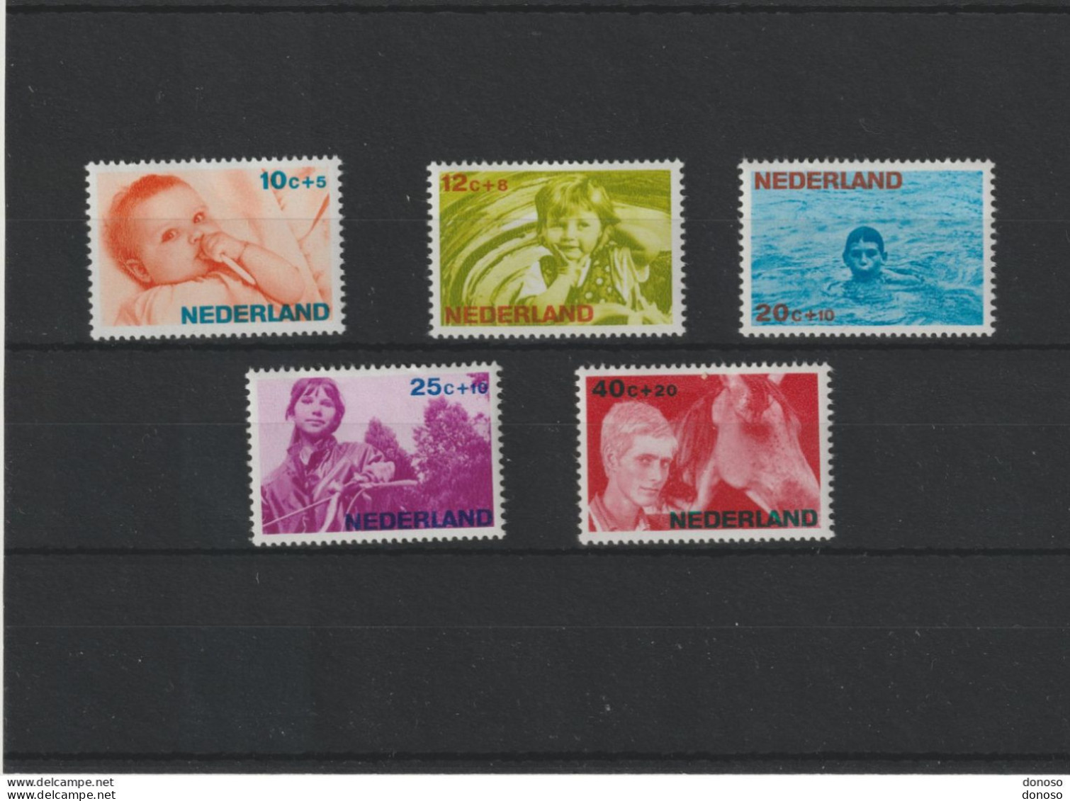 PAYS BAS 1966 ENFANTS Yvert 839-843, Michel 866-870 NEUF** MNH Cote 3,50 Euros - Ungebraucht