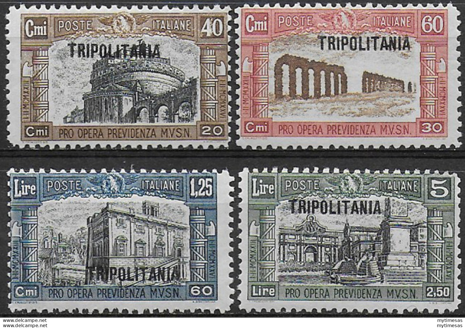 1927 Tripolitania Milizia I 4v. Mc MNH Sassone N. 39/42 - Sonstige & Ohne Zuordnung