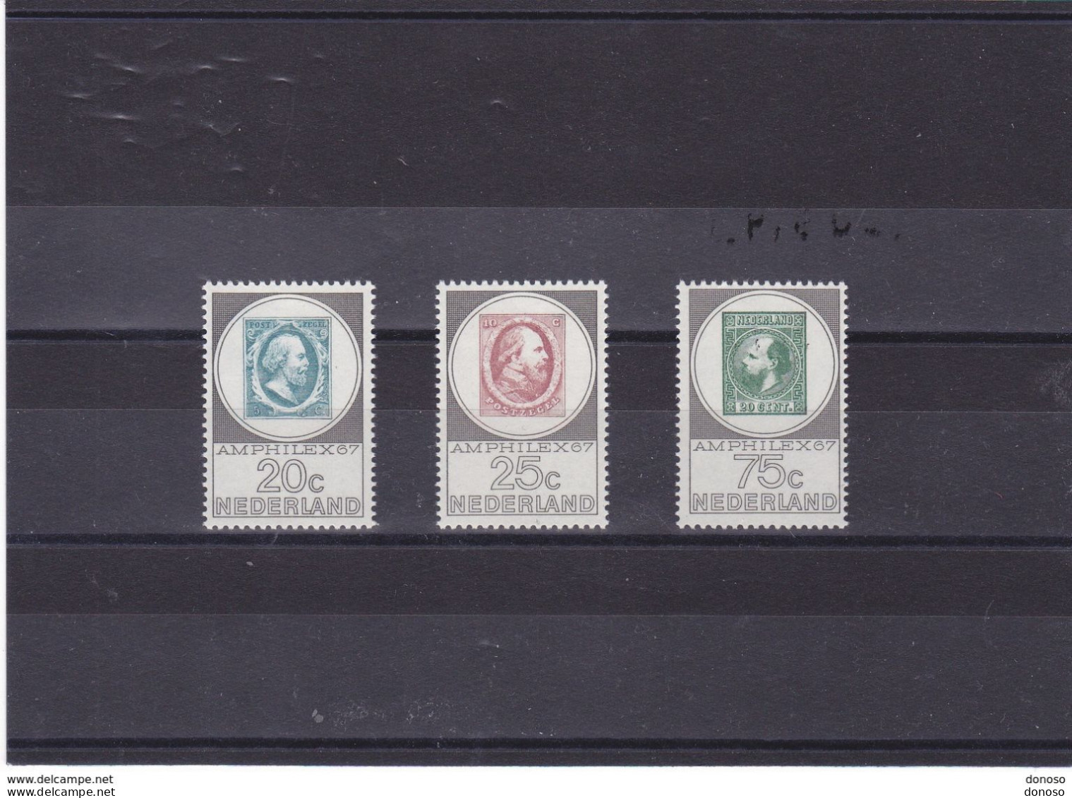 PAYS BAS 1967 TIMBRE SUR TIMBRE AMPHILEX Yvert 852-854, Michel 880-882 NEUF** MNH Cote 12 Euros - Neufs