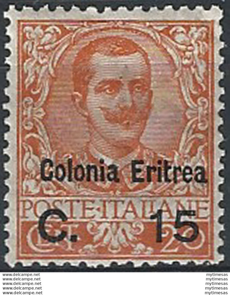 1905 Eritrea VE III 15c. Su 20c. Arancio MNH Sassone N. 30 - Otros & Sin Clasificación