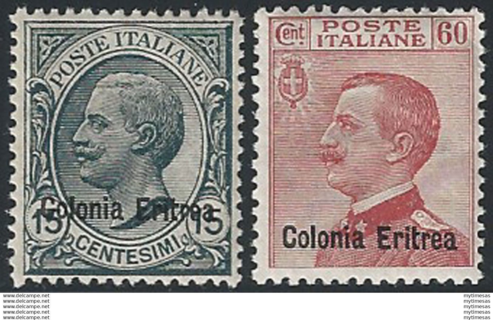 1918-20 Eritrea Ordinaria 2v. MNH Sassone N. 47/48 - Andere & Zonder Classificatie