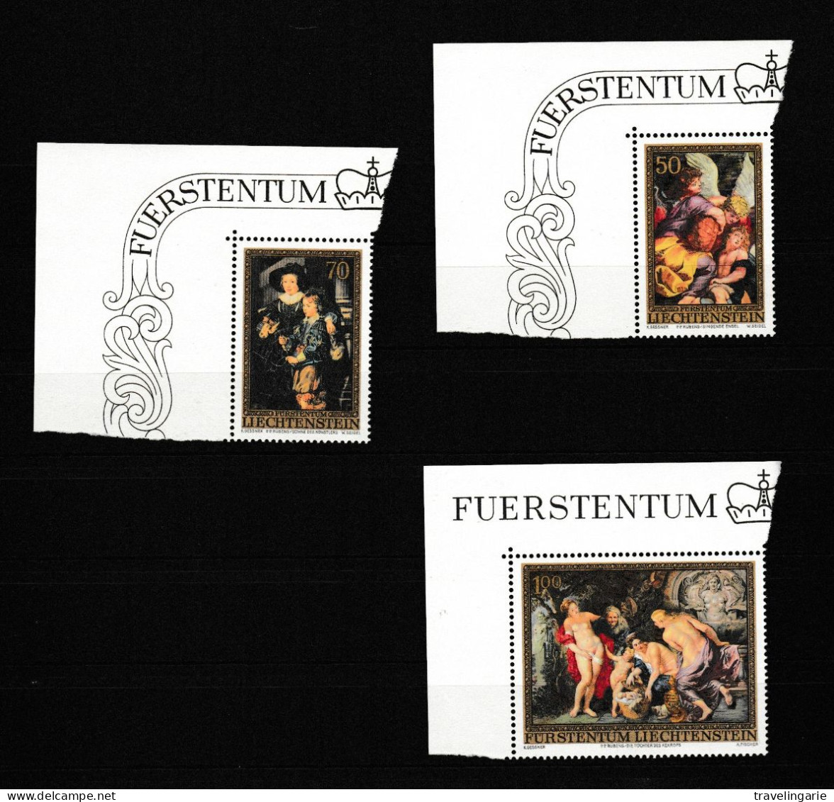 Liechtenstein 1976 Paintings Peter-Paul Rubens Corner Pieces MNH ** - Ungebraucht