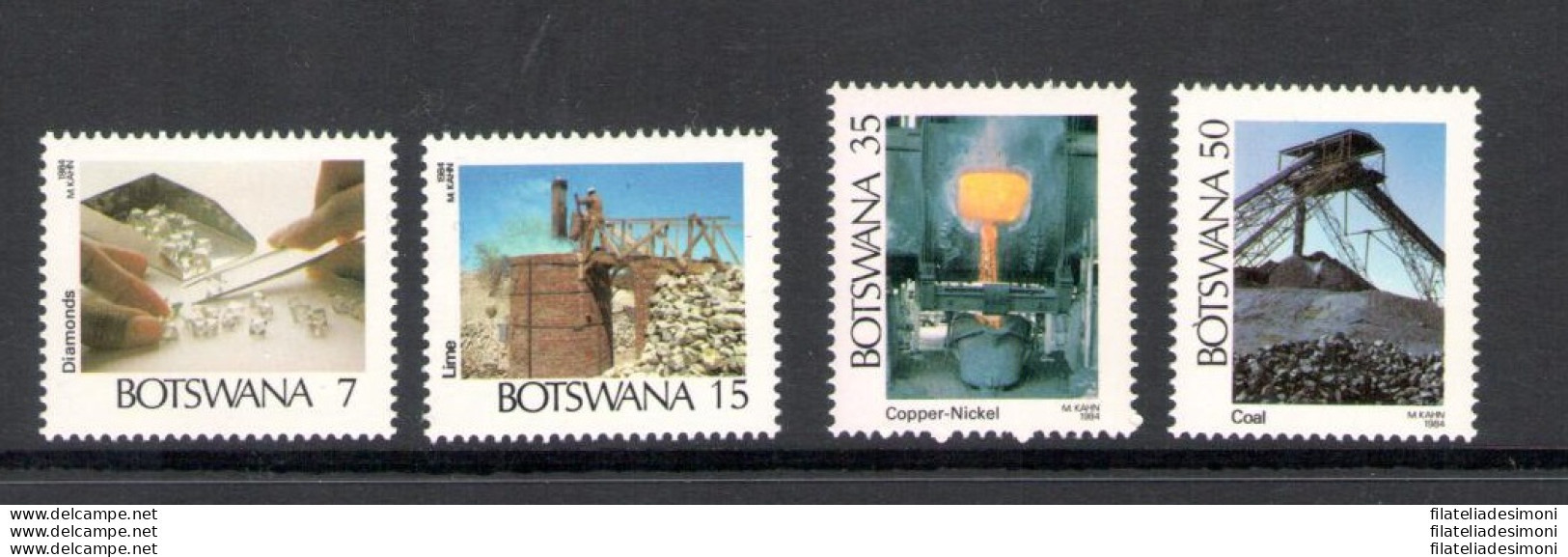 1984 BOTSWANA - Catalogo Yvert N. 489-92 - Industria Mineraria - 4 Valori - MNH** - Autres - Afrique