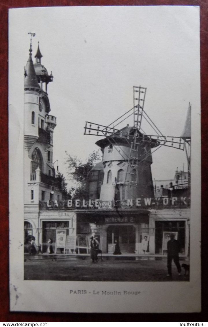 Cpa Paris ; Le Moulin Rouge - Cafés, Hotels, Restaurants
