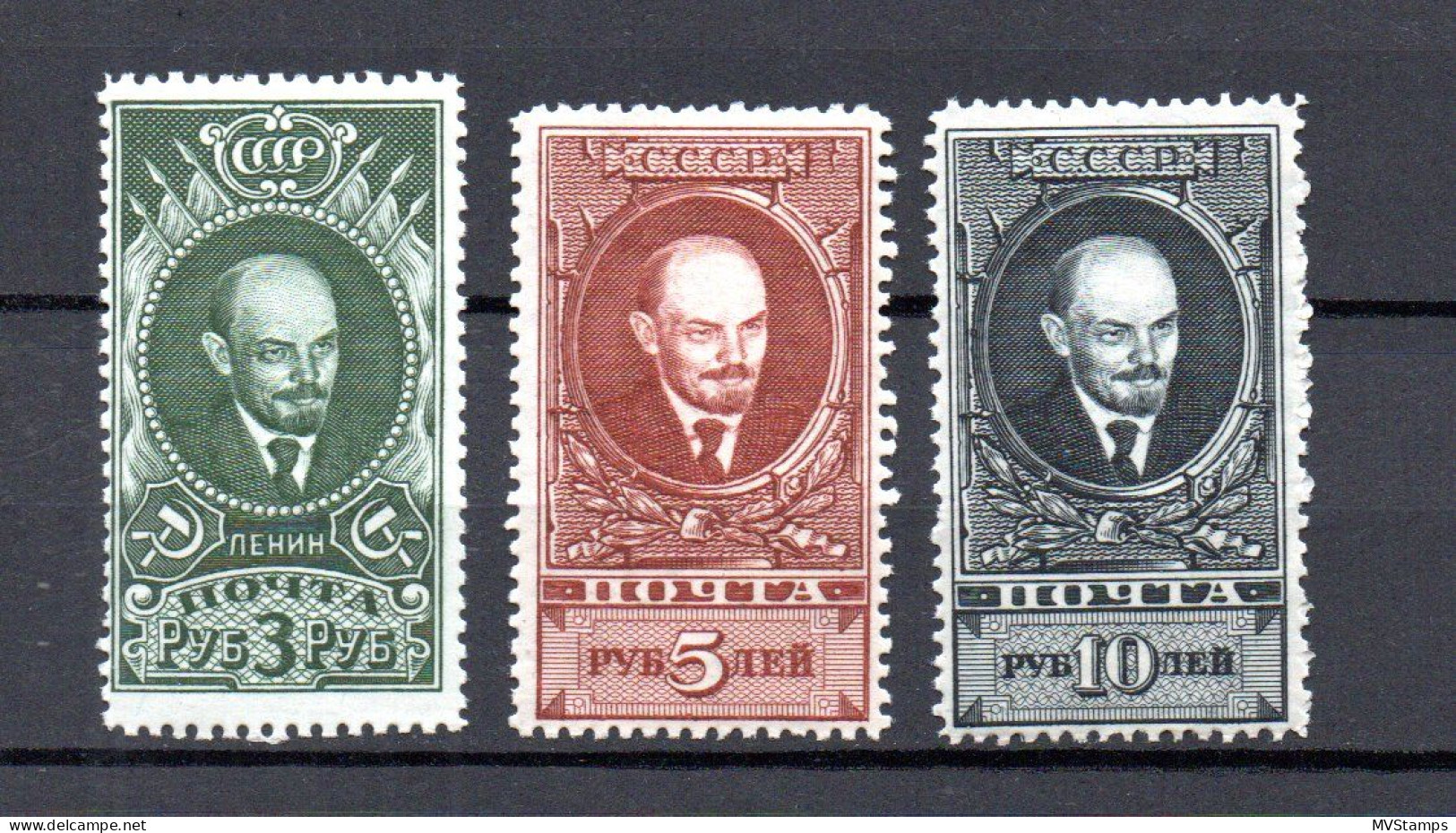 Russia 1939 Old Set Lenin Stamps (Michel 687/89) MLH - Estonia