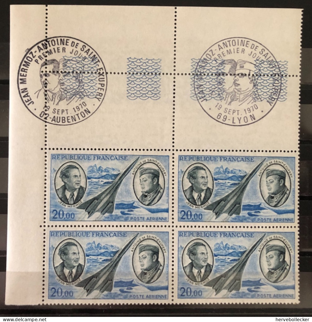 Bloc Timbres France - Poste Aérienne 1970 Yvert & Tellier N° 44d Neuf ** Gomme Tropicale - 1960-.... Mint/hinged