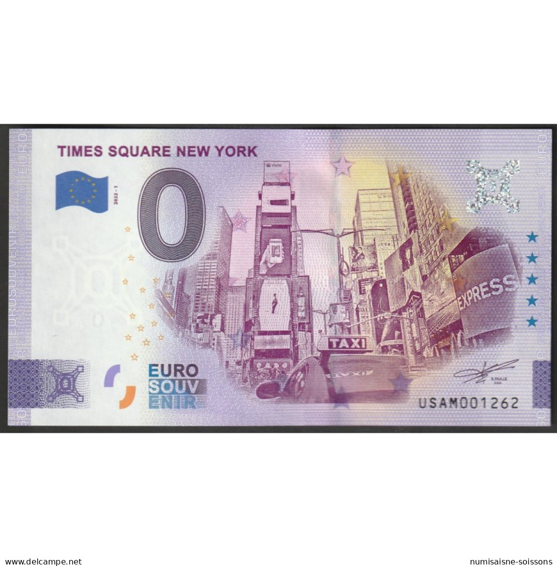 ETATS UNIS - TIME SQUARE - NEW YORK - 2022-1 - Private Proofs / Unofficial
