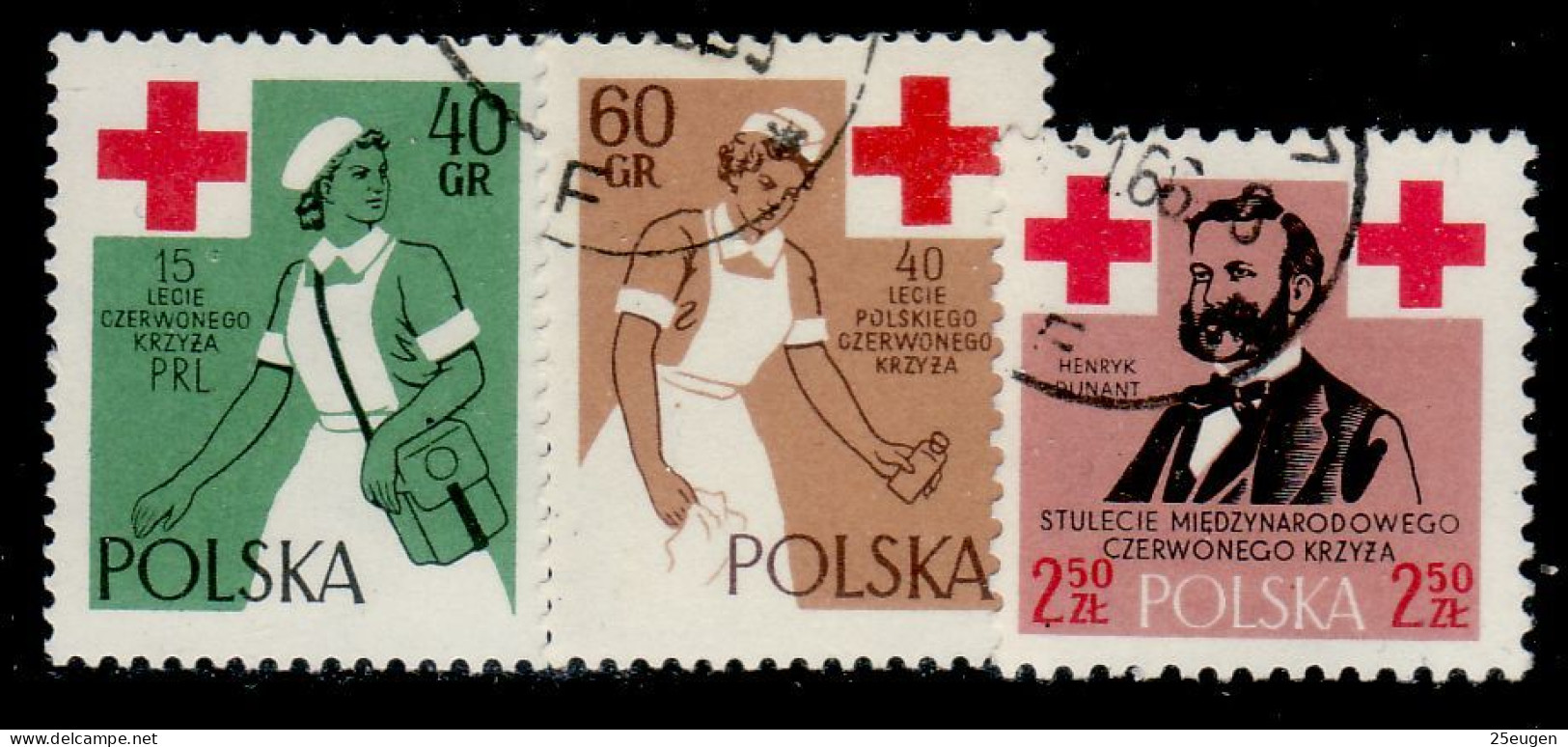 POLAND 1959 MICHEL No: 1120 - 1122 USED - Gebraucht