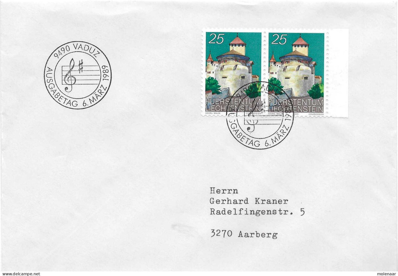 Postzegels > Europa > Liechtenstein > 1981-90 > Brief Met 2x  No . 966 (17615) - Covers & Documents