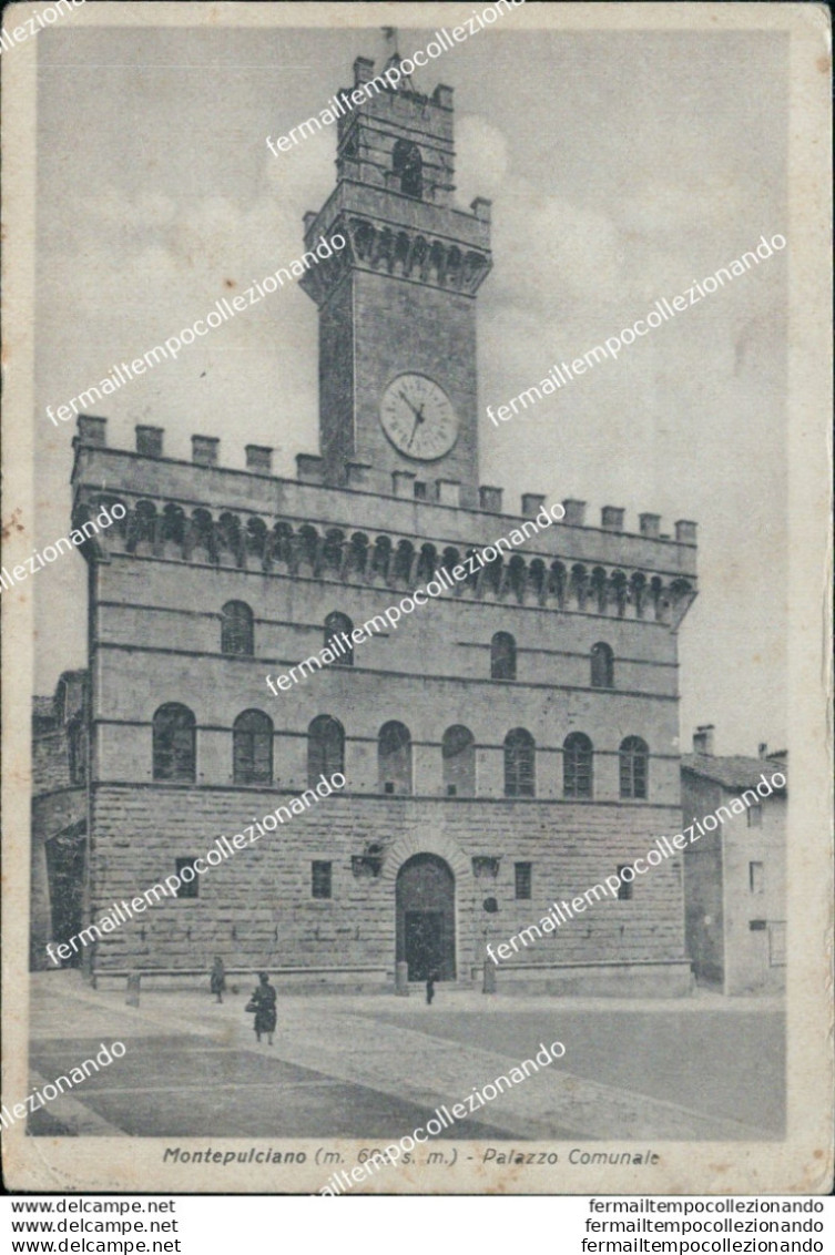 Bi385 Cartolina Montepulciano Palazzo Comunale Provincia Di Siena - Siena