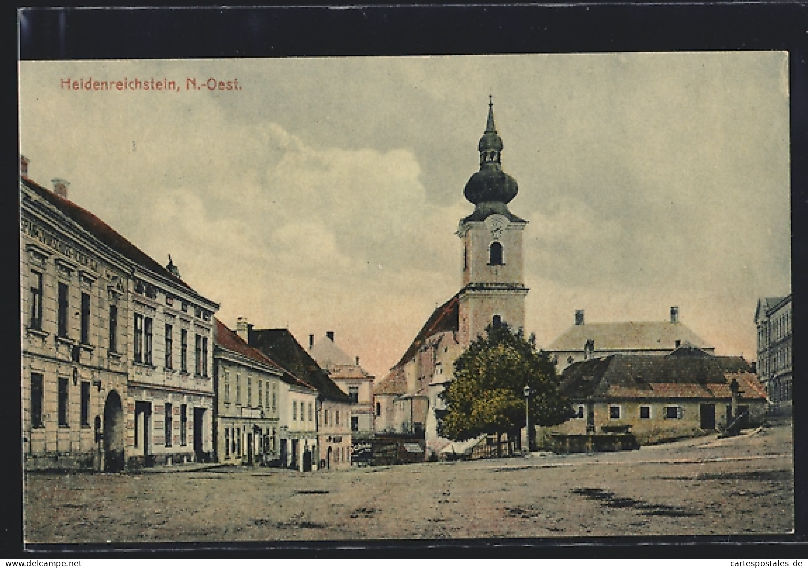 AK Heidenreichstein /N.-Oest., Strassenpartie Mit Kirche  - Otros & Sin Clasificación