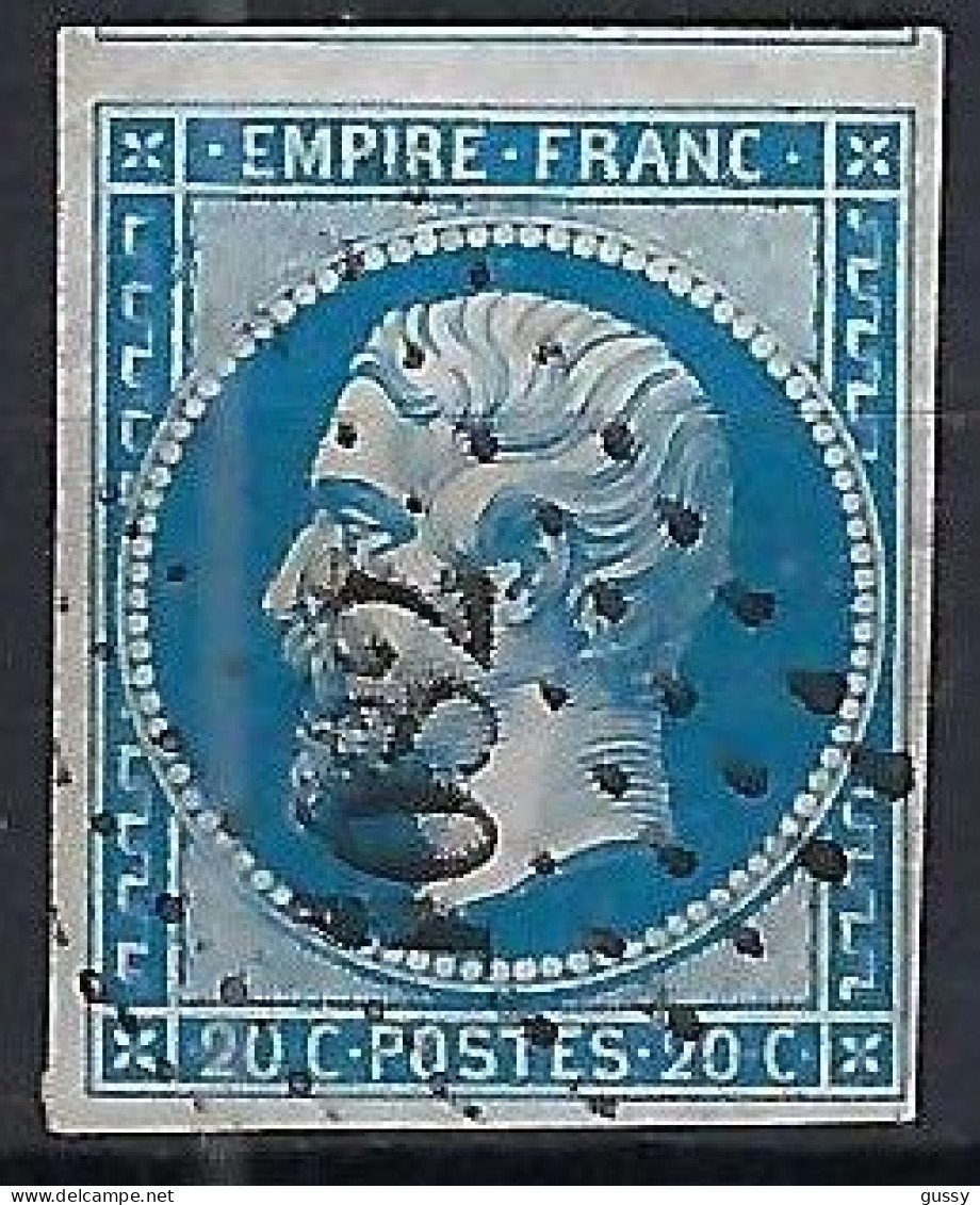 FRANCE Classique, B Obl. PC Des Villes Sur TP Isolés: PC 1082 (Decazeville,3) Sur Y&T 14B - 1853-1860 Napoleon III