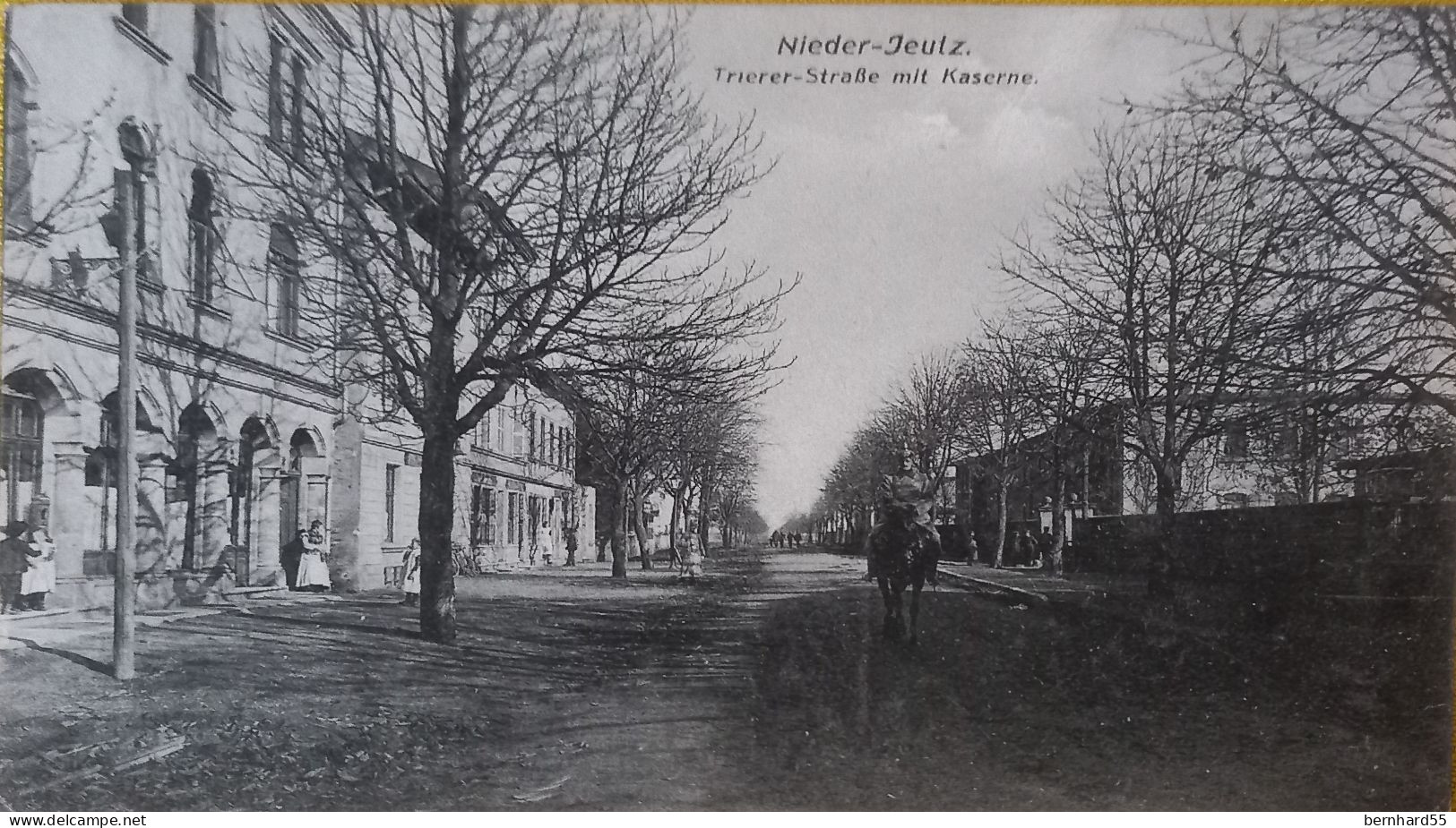 Nieder-Jeutz Trierer-Straße Mit Kaserne Postalisch Gelaufen Basse - Yutz - Autres & Non Classés