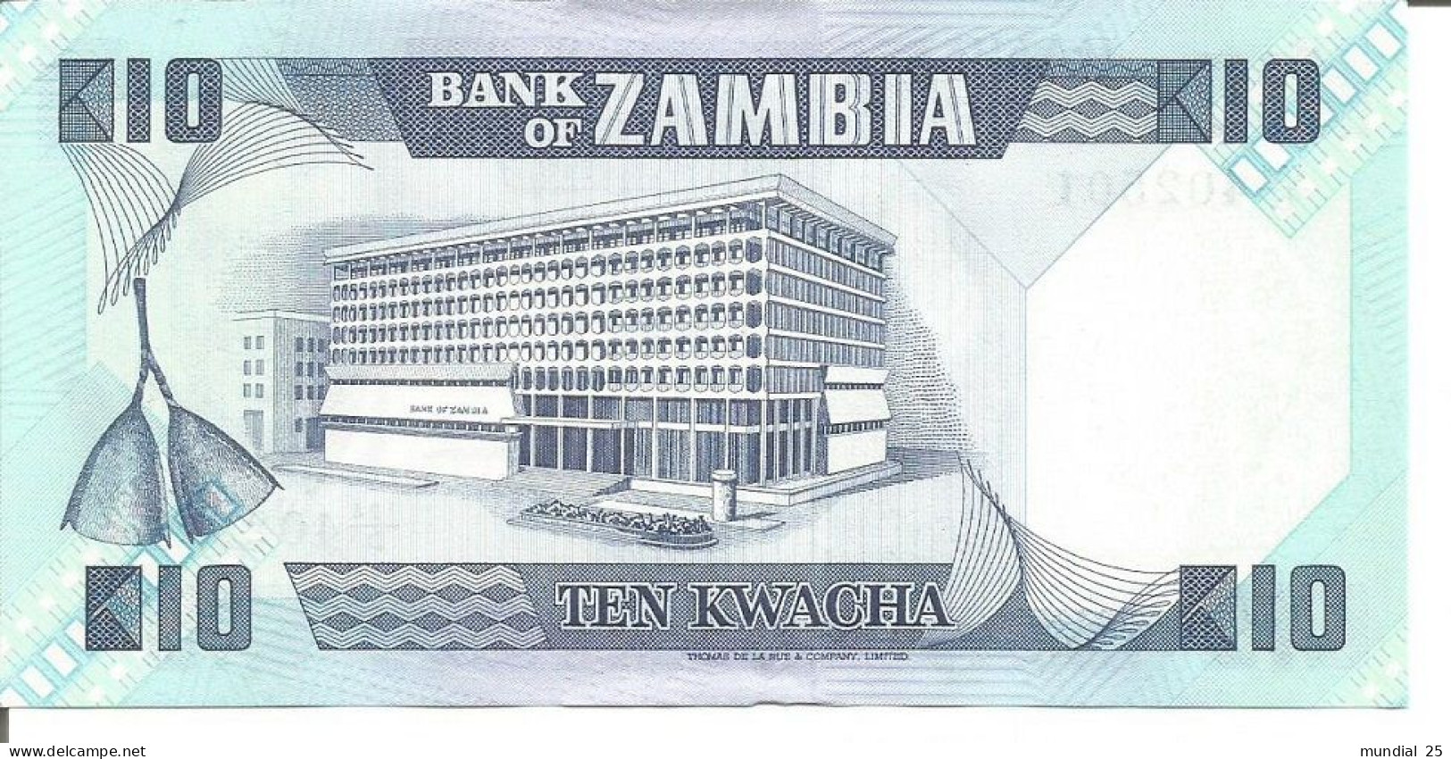 2 ZAMBIA NOTES 10 KWACHA N/D (1986) - Zambia