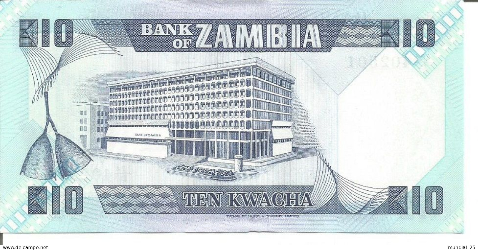 2 ZAMBIA NOTES 10 KWACHA N/D (1986) - Zambie