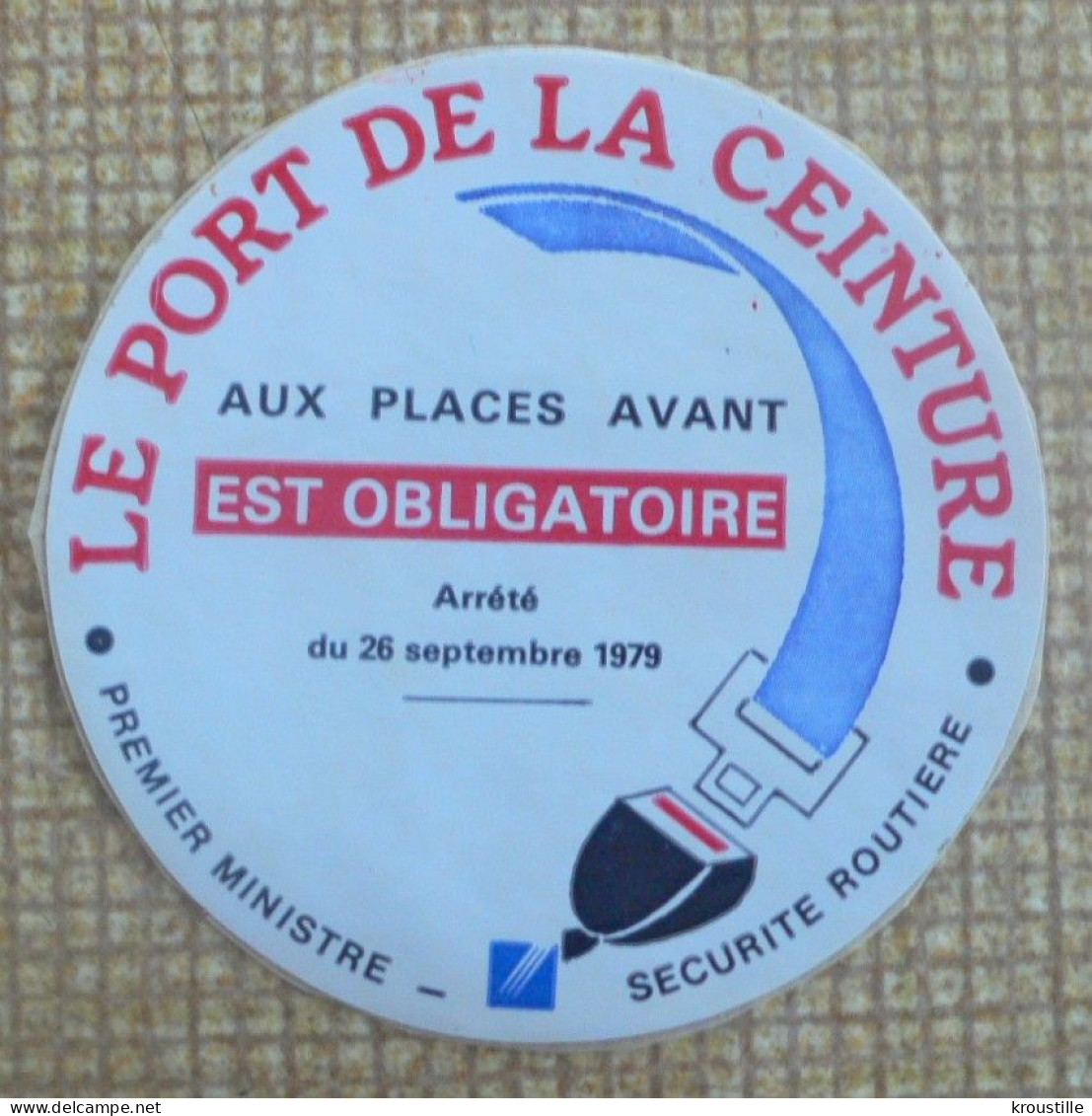 AUTOCOLLANT LE PORT DE LA CEINTURE EST OBLIGATOIRE - SECURITE ROUTIERE - Stickers