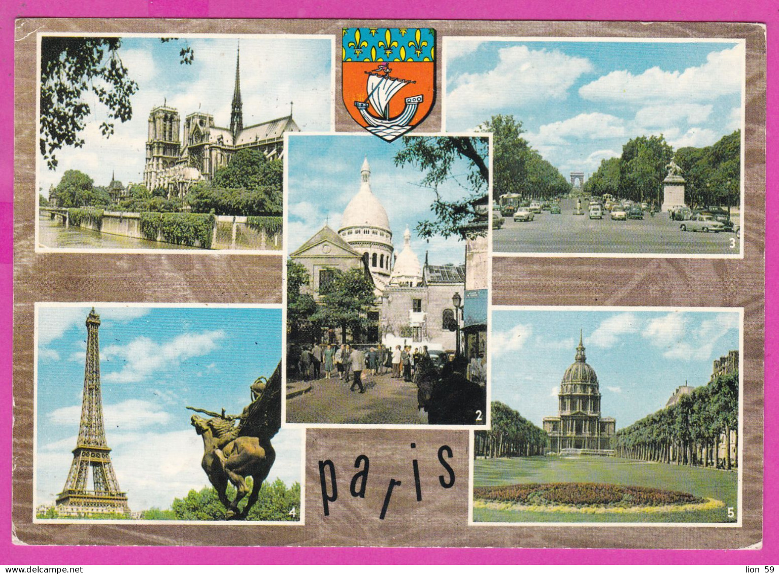 294191 / France - PARIS Notre-Dame Toue Eiffel .PC 1969 USED 0.40 Fr. Marianne De Cheffer Flamme La Protection Civile , - Covers & Documents