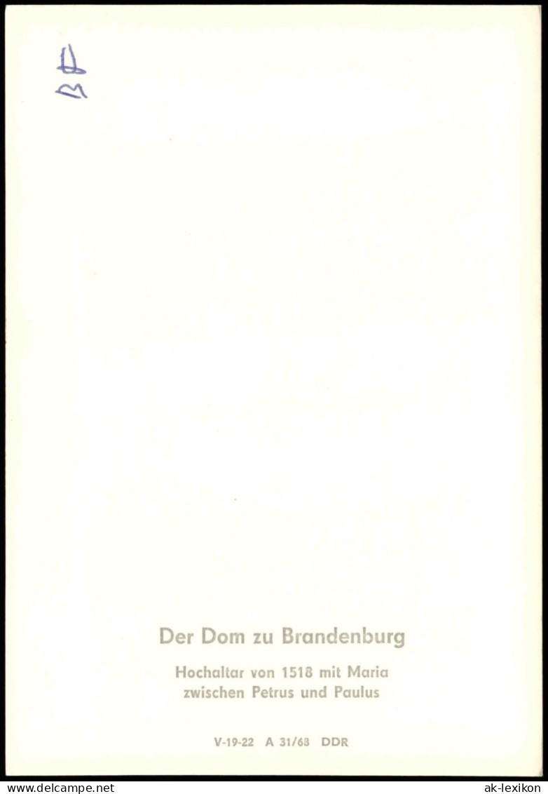 Brandenburg An Der Havel Der Dom Zu Brandenburg Hochaltar  Petrus Paulus 1968 - Brandenburg