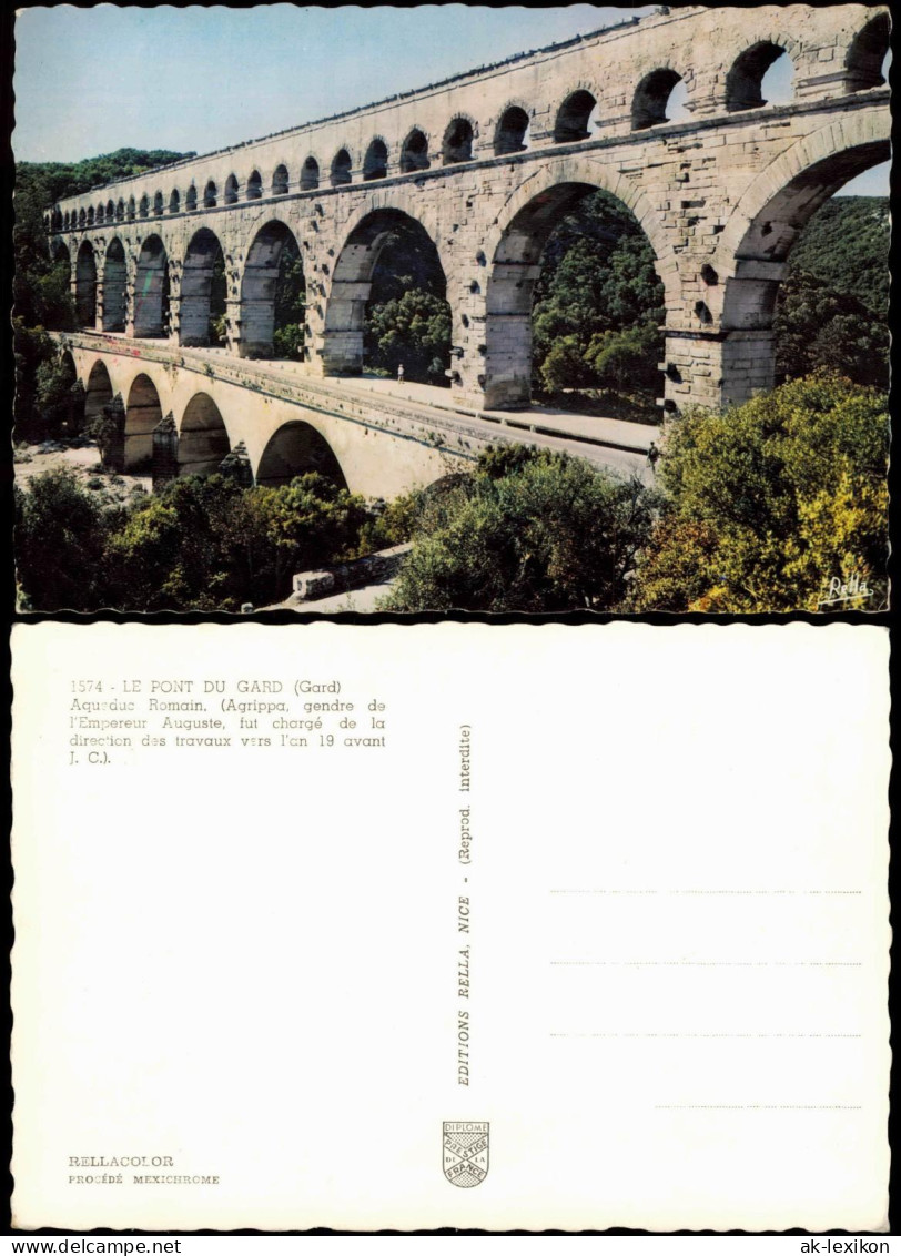 CPA Remoulins LE PONT DU GARD (Gard) Aquaduc Romain 1960 - Remoulins