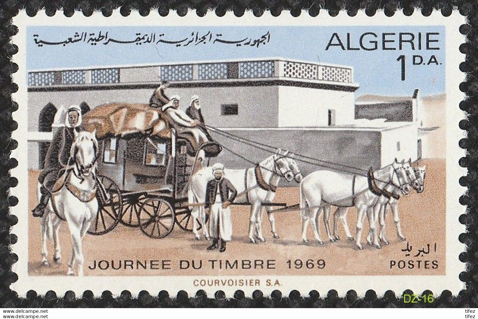 Année 1969-N°490 Neuf**MNH : Journée Du Timbre : Relais : Diligence, Chevaux - Algérie (1962-...)