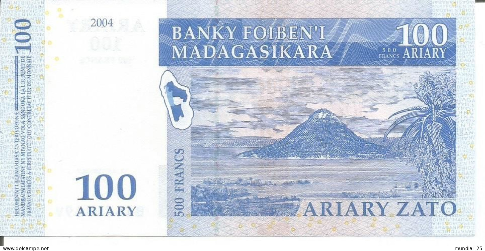 2 MADAGASCAR NOTES 100 ARIARY 2004 - Madagaskar
