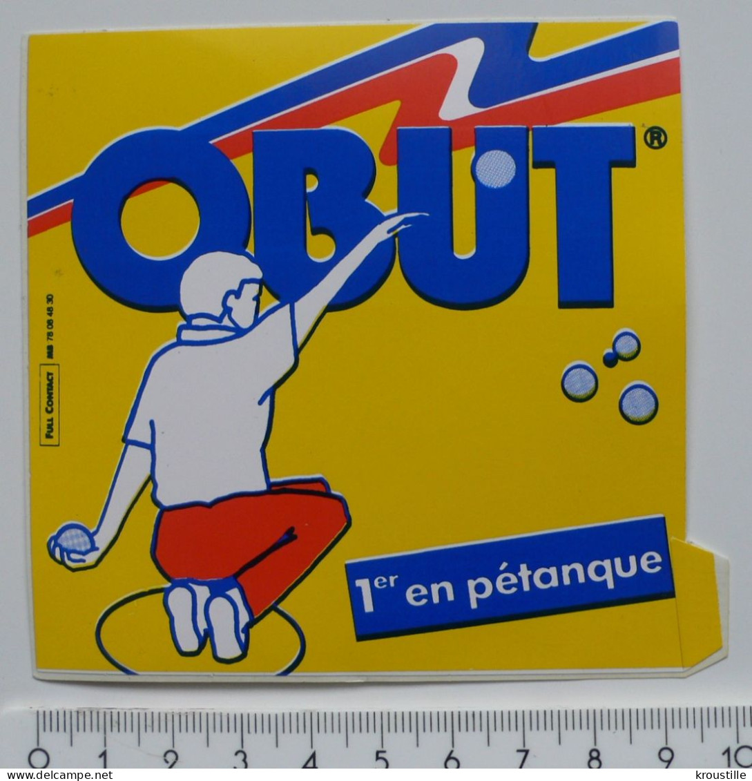 AUTOCOLLANT OBUT - 1er EN PETANQUE - Stickers