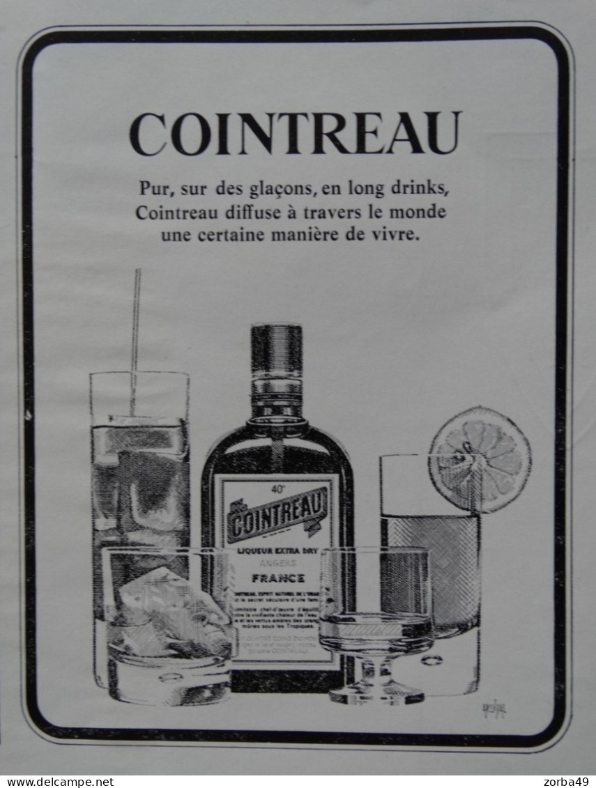 COINTREAU 2 Publicités 1967 Et 1969 Peu Courantes - Werbung