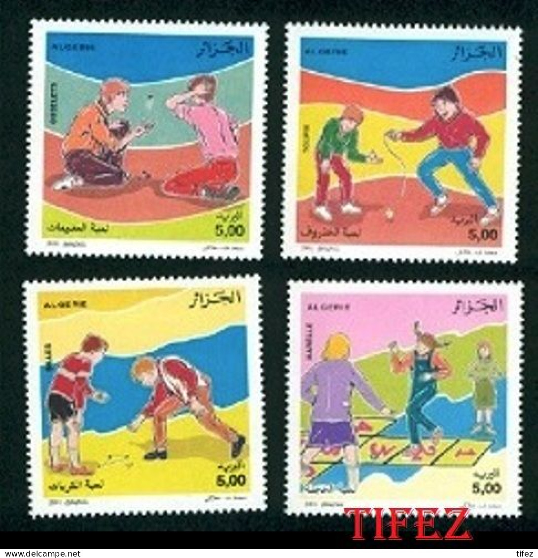 Année 2001-N°1287/1290 Neufs**MNH : Jeux D'Enfants - Série Complète (4 Valeurs) - Algérie (1962-...)