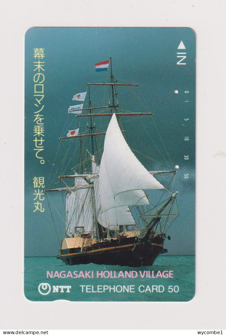 JAPAN  - Sailing Ship Magnetic Phonecard - Japan