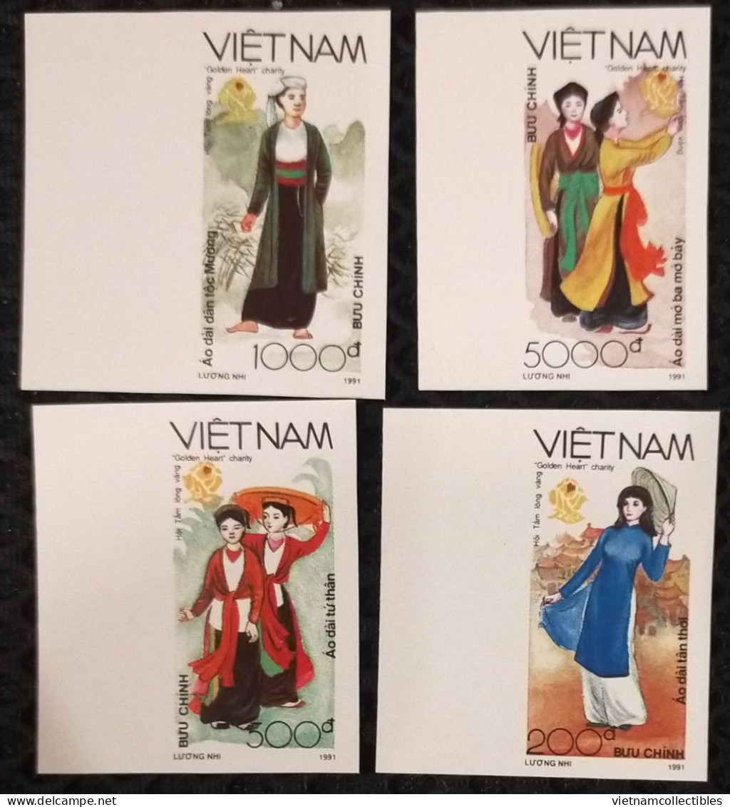 Vietnam Viet Nam MNH Imperf Stamps 1991 : Vietnamese Women's Traditional Costumes (Ms614) - Vietnam