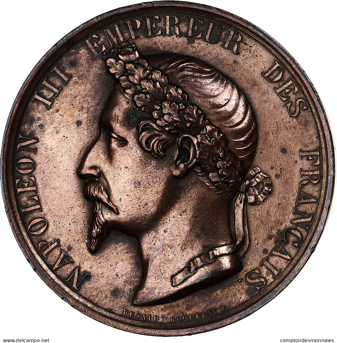 France, Médaille, Napoléon III, Prise De Sébastopol, 1855, Cuivre - Sonstige & Ohne Zuordnung