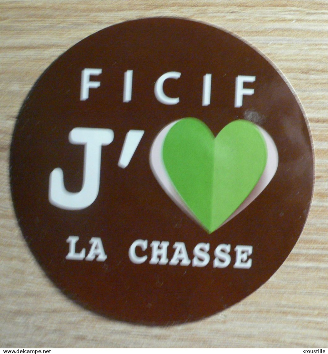 AUTOCOLLANT FICIF - J'AIME LA CHASSE - Stickers