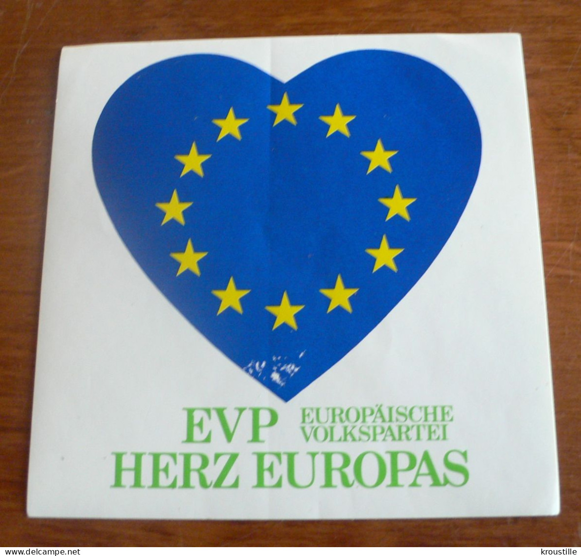 AUTOCOLLANT EVP HERZ EUROPAS - COEUR BLEU EUROPE - Stickers