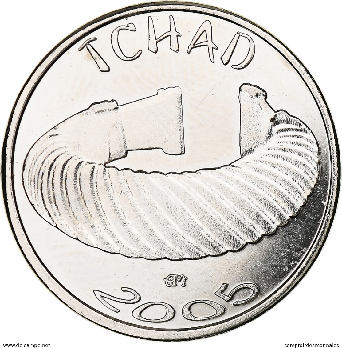 Tchad, 1500 CFA Francs-1 Africa, 2005, Nickel Plated Iron, SPL, KM:19 - Ciad