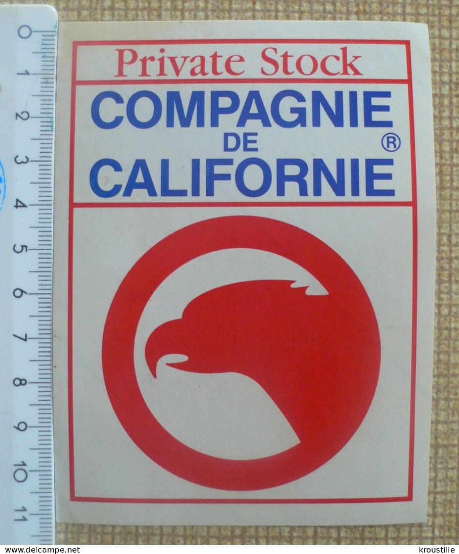 AUTOCOLLANT COMPAGNIE DE CALIFORNIE - TETE AIGLE - Aufkleber