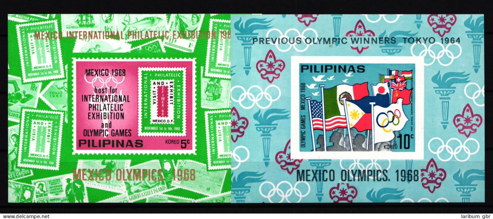 Philippinen Block III + IV Postfrisch Olympia 1968, Nicht Ausgegeben #HR540 - Philippinen