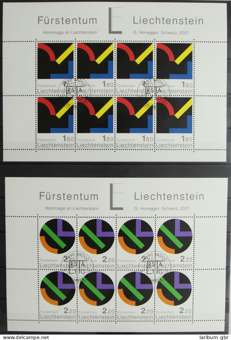 Liechtenstein 1281-1282 Gestempelt Als Kleinbögen, Ersttagsstempel #HR597 - Autres & Non Classés