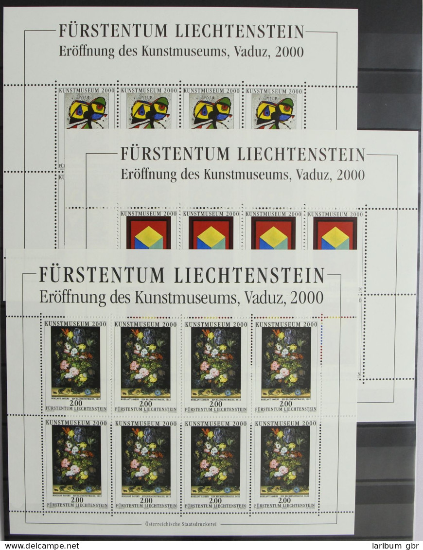 Liechtenstein 1245-1247 Postfrisch Als Kleinbögen, Kunst #HR619 - Autres & Non Classés