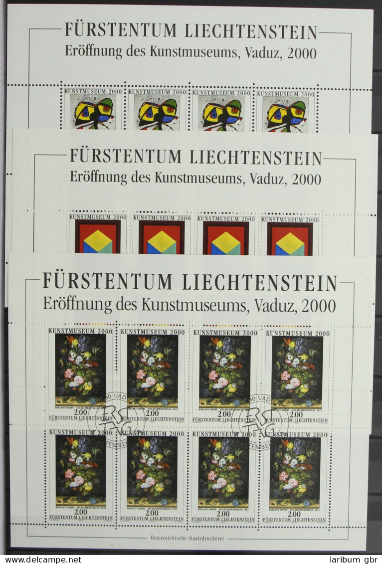 Liechtenstein 1245-1247 Gestempelt Als Kleinbogen, Ersttagssonderstempel #HR636 - Autres & Non Classés