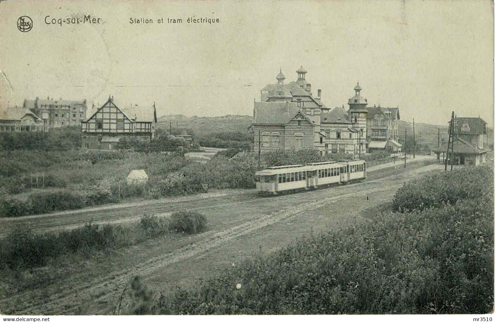 Coq-sur-Mer - Station Et Tram électrique - 1912 - De Haan