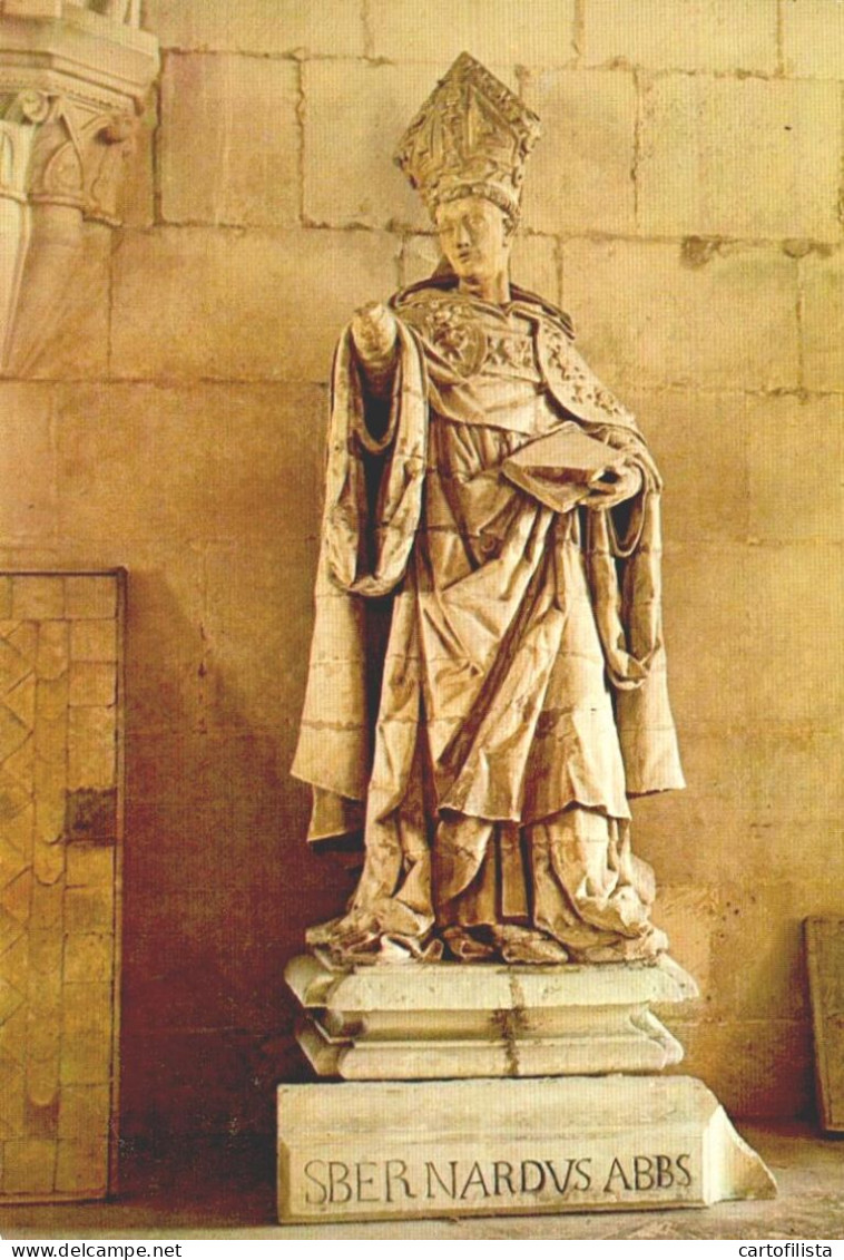 ALCOBAÇA - Estátua De S. Bernardo No Mosteiro  (2 Scans) - Leiria