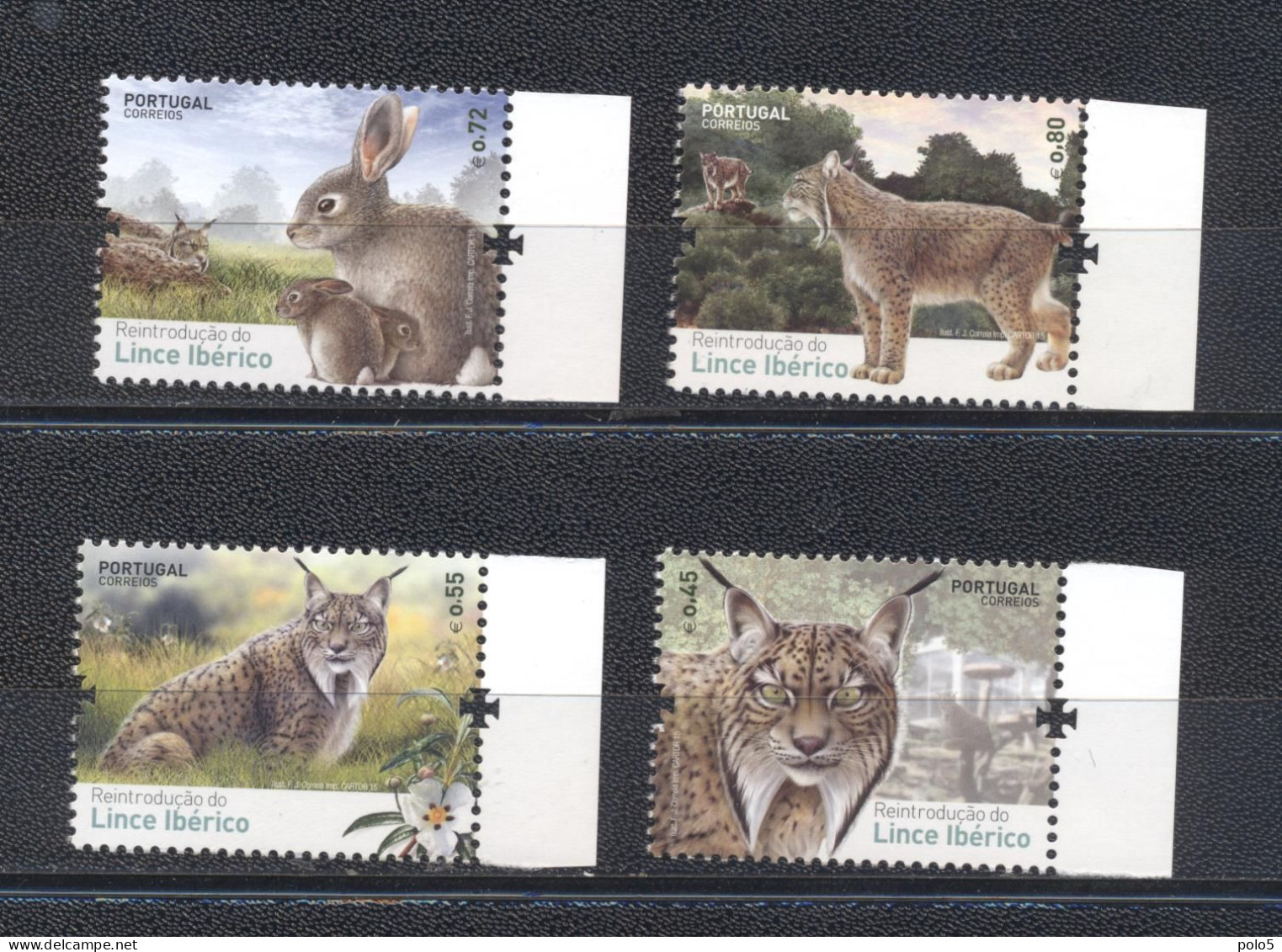 Portugal 2015- Reintroduction Of The Of The Iberian Lynx In Portugal Set (4v) - Ungebraucht