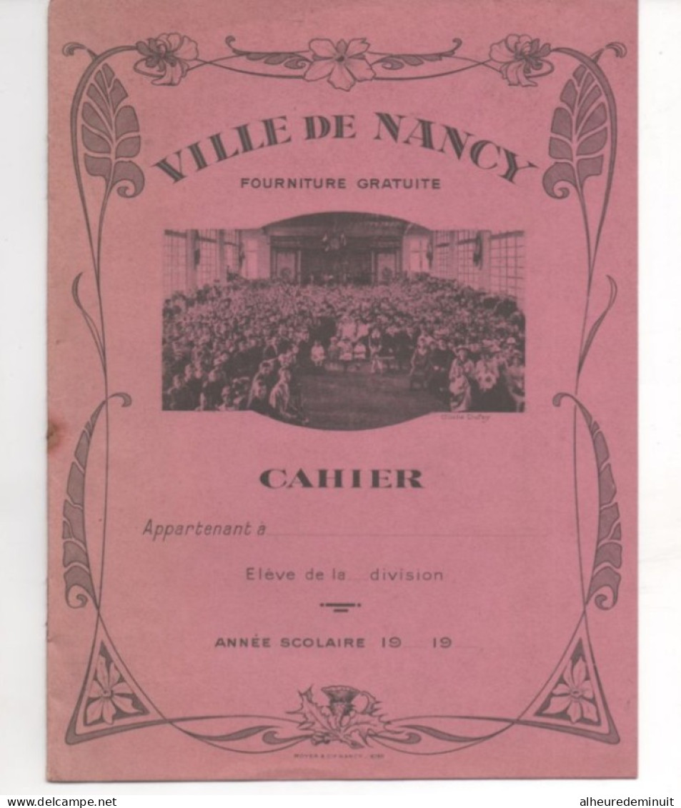 Lot 2 Protège-cahier VILLE DE NANCY-colonie Scolaire De Gentilly-métier-hygiène-ECOLE-l'alcool"les Yeux"fin 19 ème"élève - Enfants