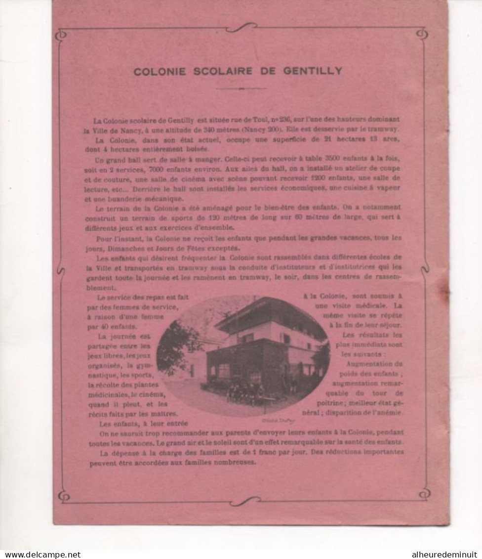 Lot 2 Protège-cahier VILLE DE NANCY-colonie Scolaire De Gentilly-métier-hygiène-ECOLE-l'alcool"les Yeux"fin 19 ème"élève - Kinder